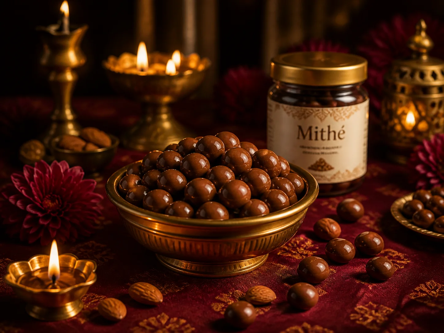 Kaju Gulkand ingredients and presentation